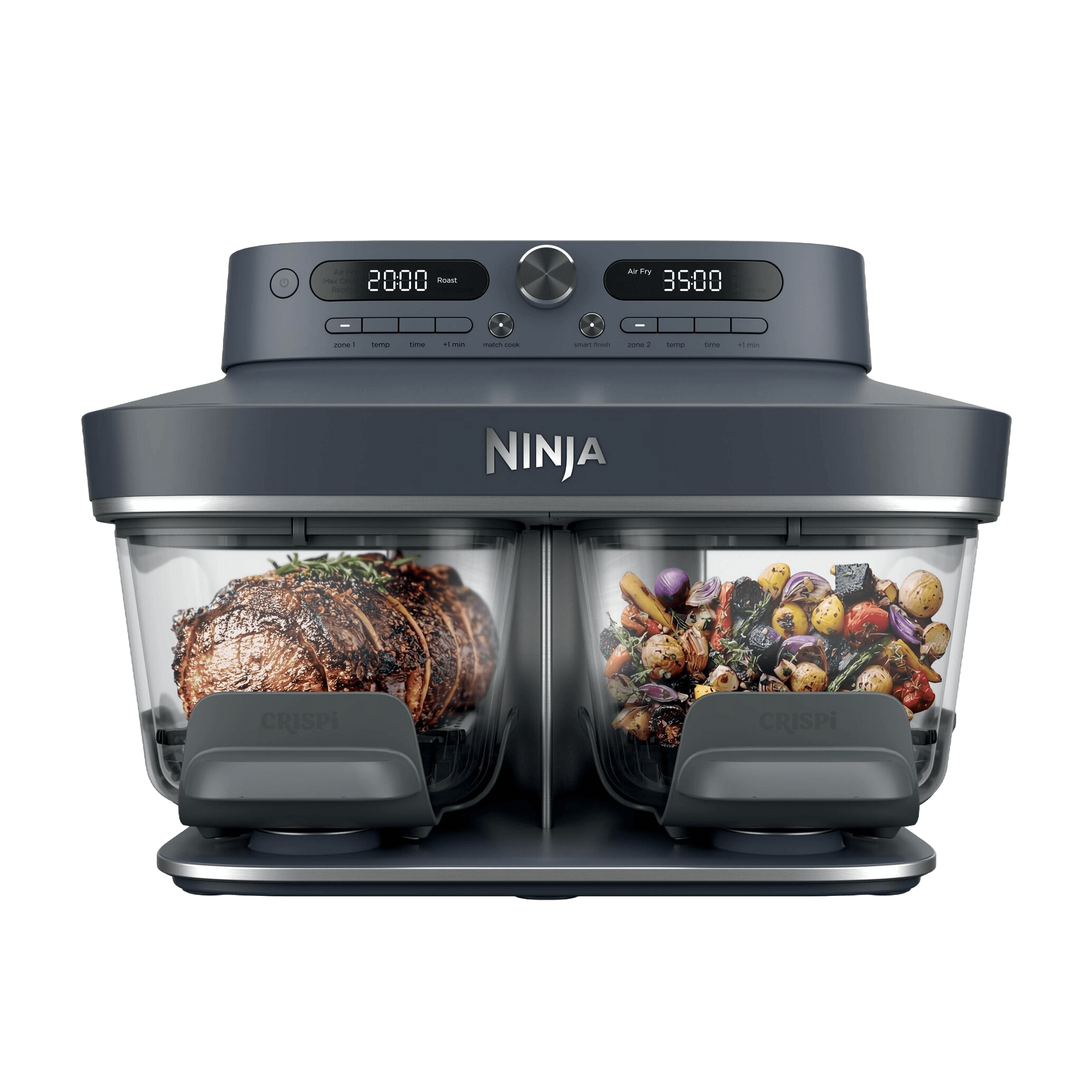 Ninja Crispi Dualzone 8-In-1 Function Glass Air Fryer - Cyberspace