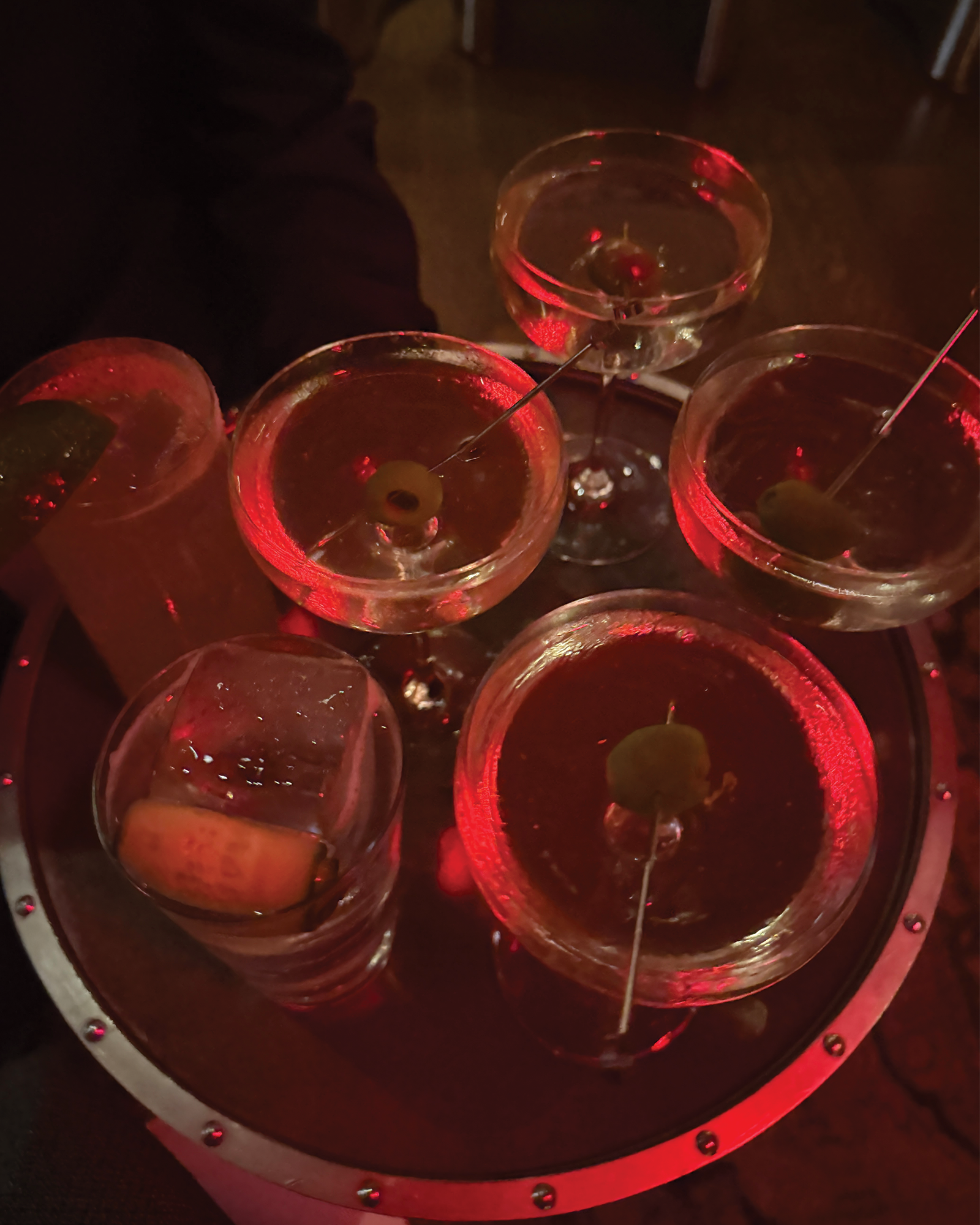 Drinks at Bar Clemente during New York Fashion Week.