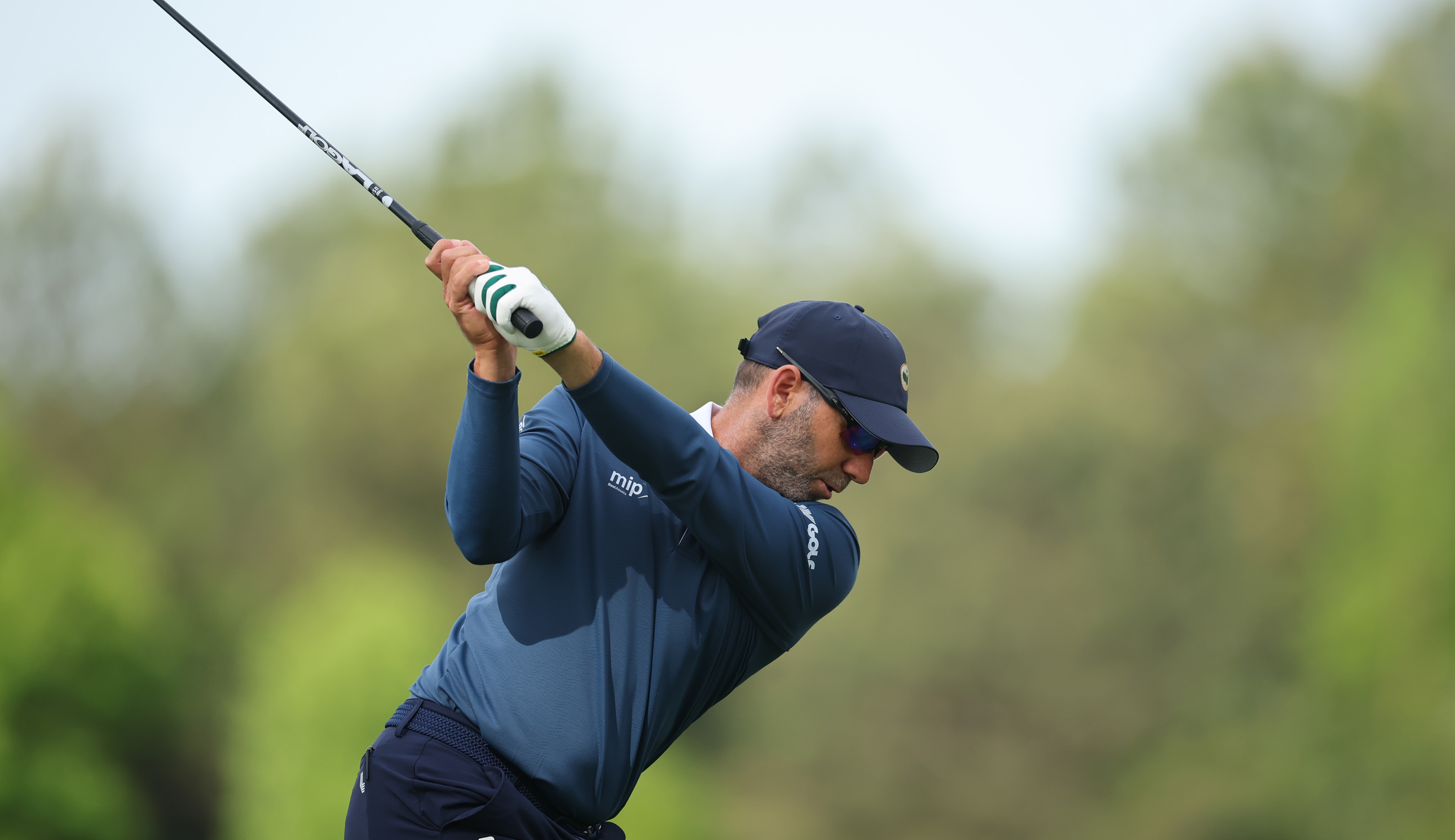 Sergio Garcia at the top of his backswing