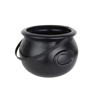 A black plastic cauldron