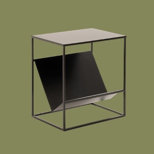 La Redoute, Miva Steel Side Table With Magazine Rack