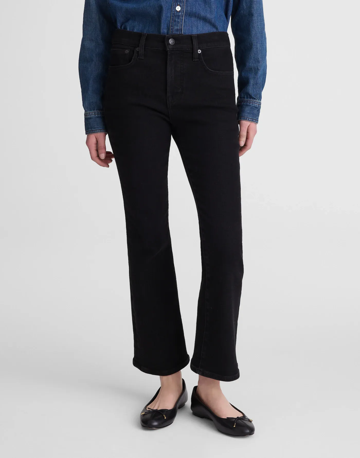 MW, The Flare Crop Jean in Super Stretch Denim