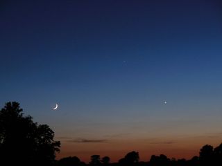 The Moon, Venus and Mercury Over Illinois