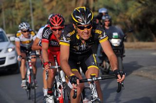 Alex Dowsett in break, Tour of Oman 2010, stage 2