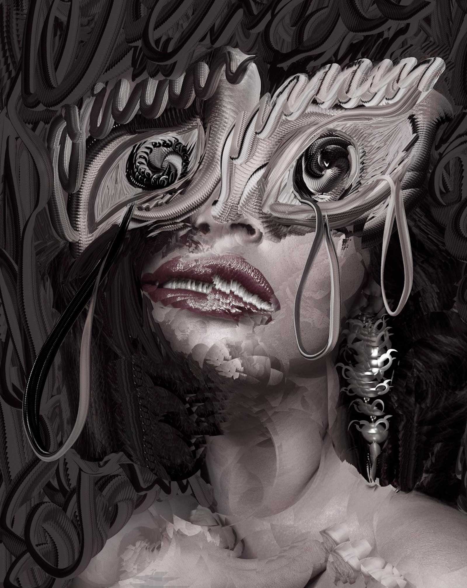 Digital art, NFTs and traditional art trends; a distorted painting of a woman’s face