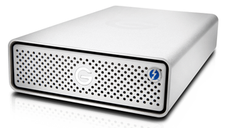 Product shot of the SanDisk G-Drive Thunderbolt 3, one of the best external hard drives