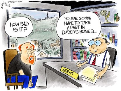 Political cartoon U.S. Louis C.K. sexual harassment Daddy's Home Mel Gibson