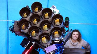 Hunstsman Telescope with astronomer Sarah Caddy