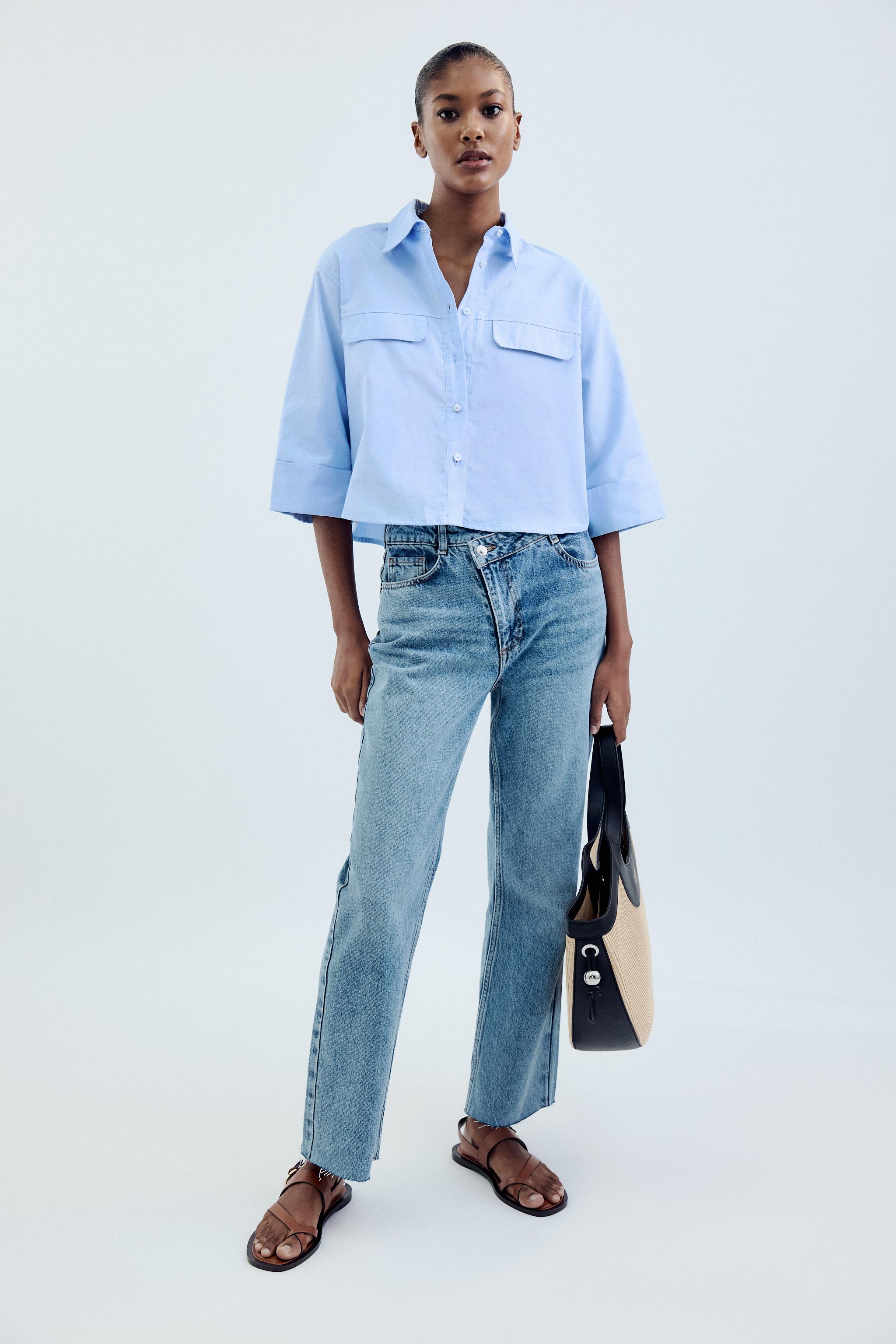 Jeans Z.09 Straight Ankle High-Waist Crossover Waist