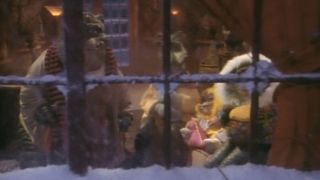 The Sinclair family looks out at a gloomy winter in the Dinosaurs series finale.