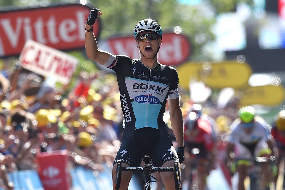 Zdenek Stybar (Etixx-Quickstep) wins his first Tour de France stage.