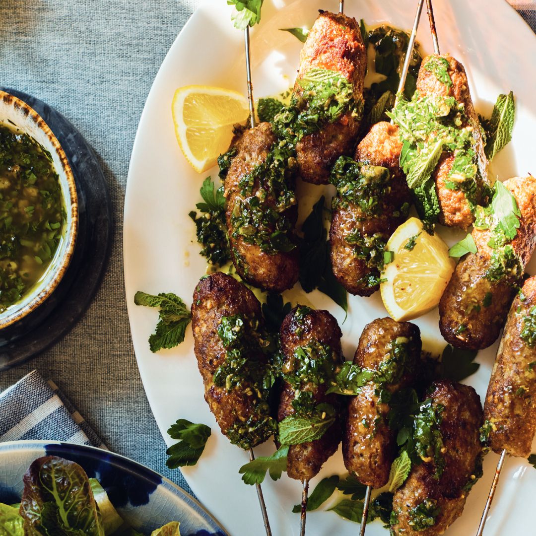 Lamb Kofta with Green Sauce