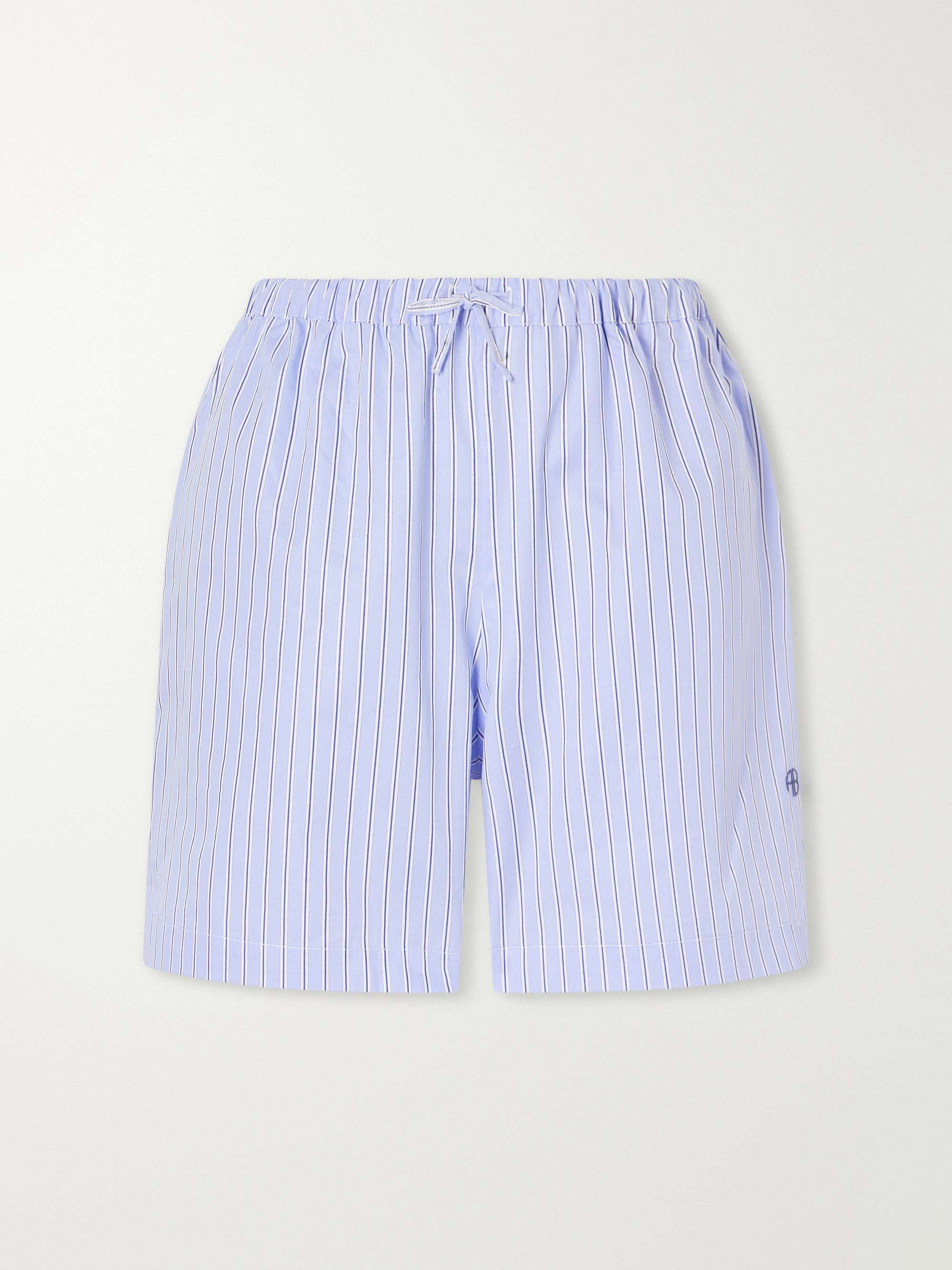 Ramy Striped Cotton Shorts