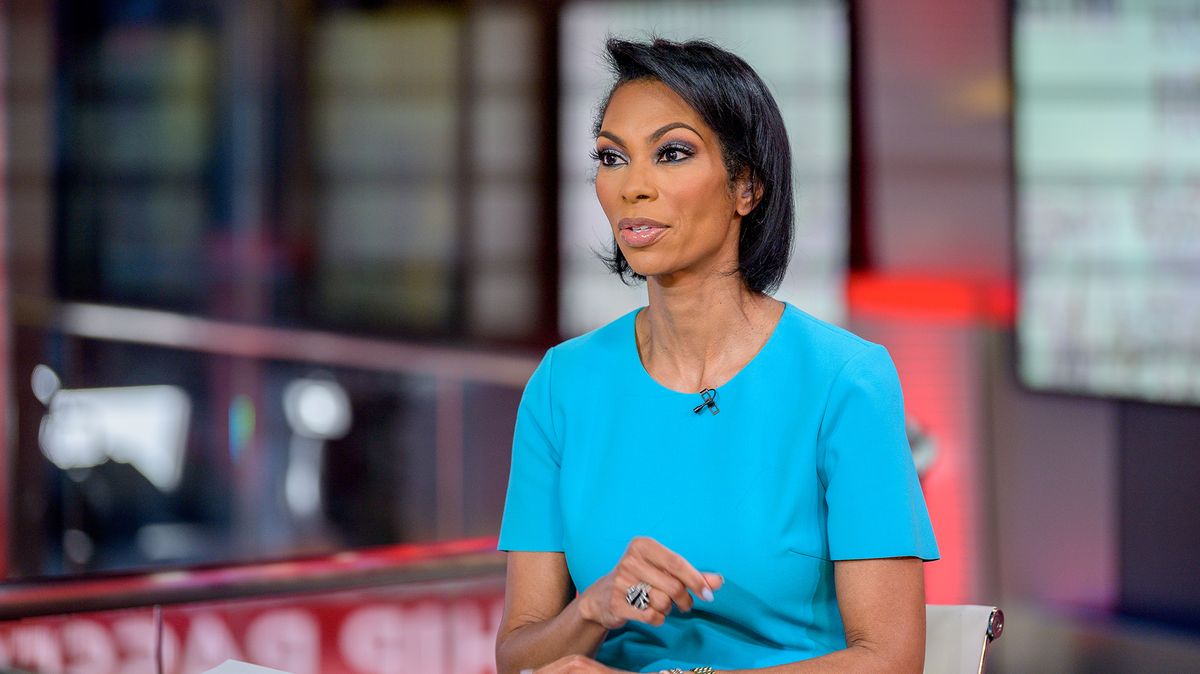 Harris Faulkner on set of &quot;Outnumbered Overtime&quot; at Fox News Channel Studios on March 9, 2020 in New York City.