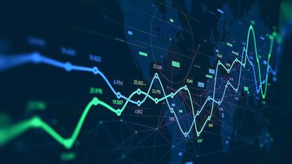 Concept art of a stock chart