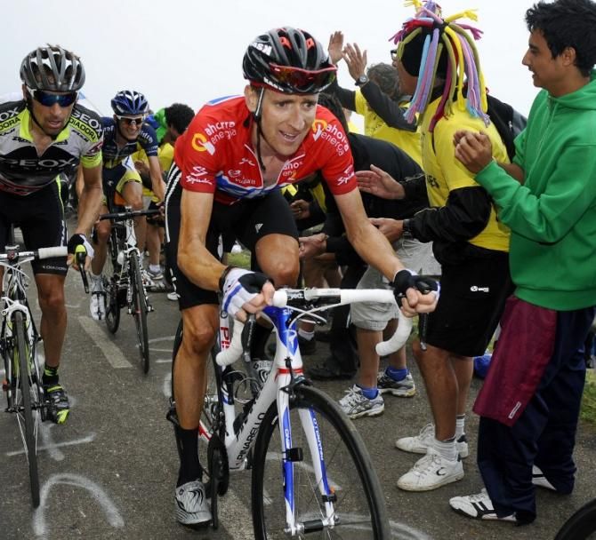 Bradley Wiggins leading the Vuelta in 2011
