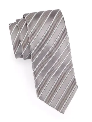 Diagonal Stripe Silk Jacquard Tie