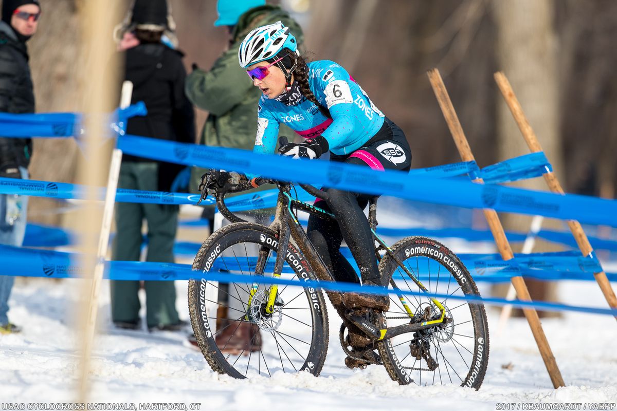 Courtney McFadden holds on for a respectable fifth place.