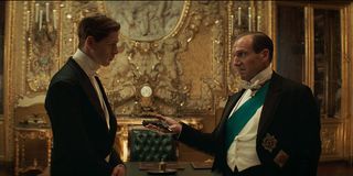 Harris Dickinson and Ralph Fiennes in The King's Man