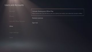 PS5 Game Sharing