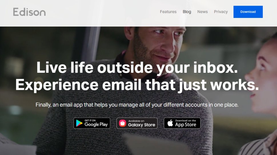 Website screenshot of Edison (January, 2026)