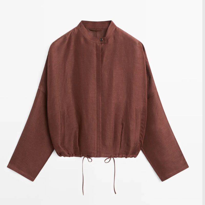 Massimo Dutti, linen bomber jacket