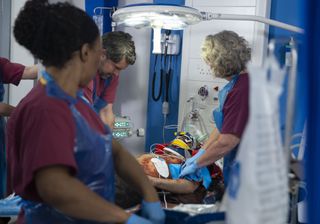 David Platt in hospital in Coronation Street