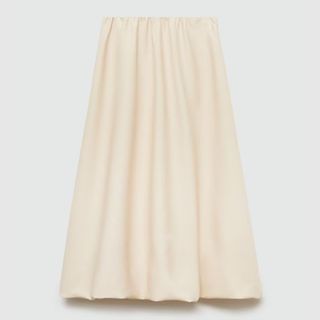 cream midi skirt