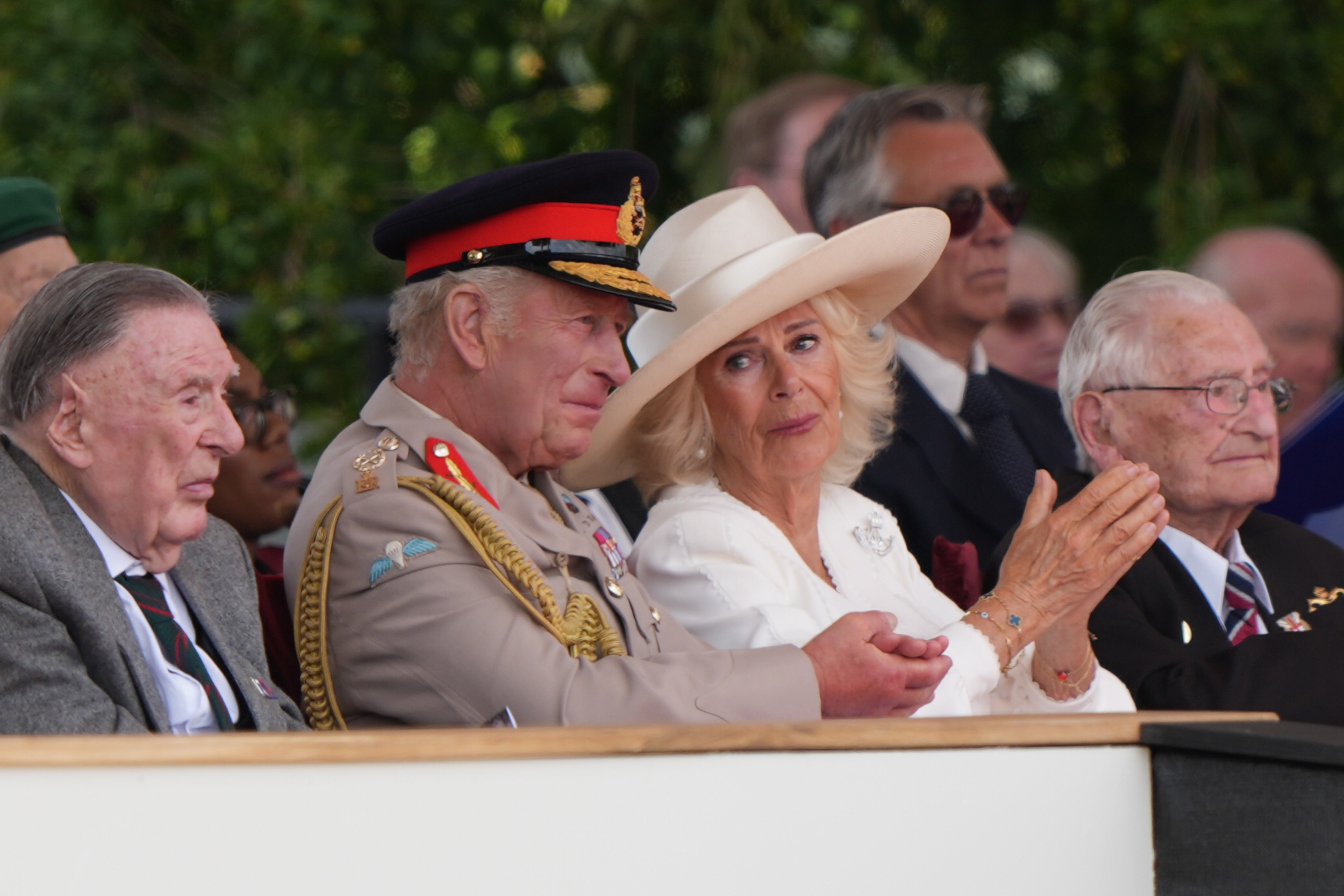 Queen Camilla cries at the 80th anniversary of VJ Day as husband King Charles is called brave