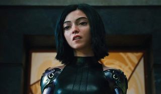 Alita: Battle Angel Alita defiantly sneering