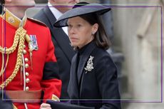 The Queen's niece Lady Sarah Chatto arrives for the State Funeral for Queen Elizabeth II 