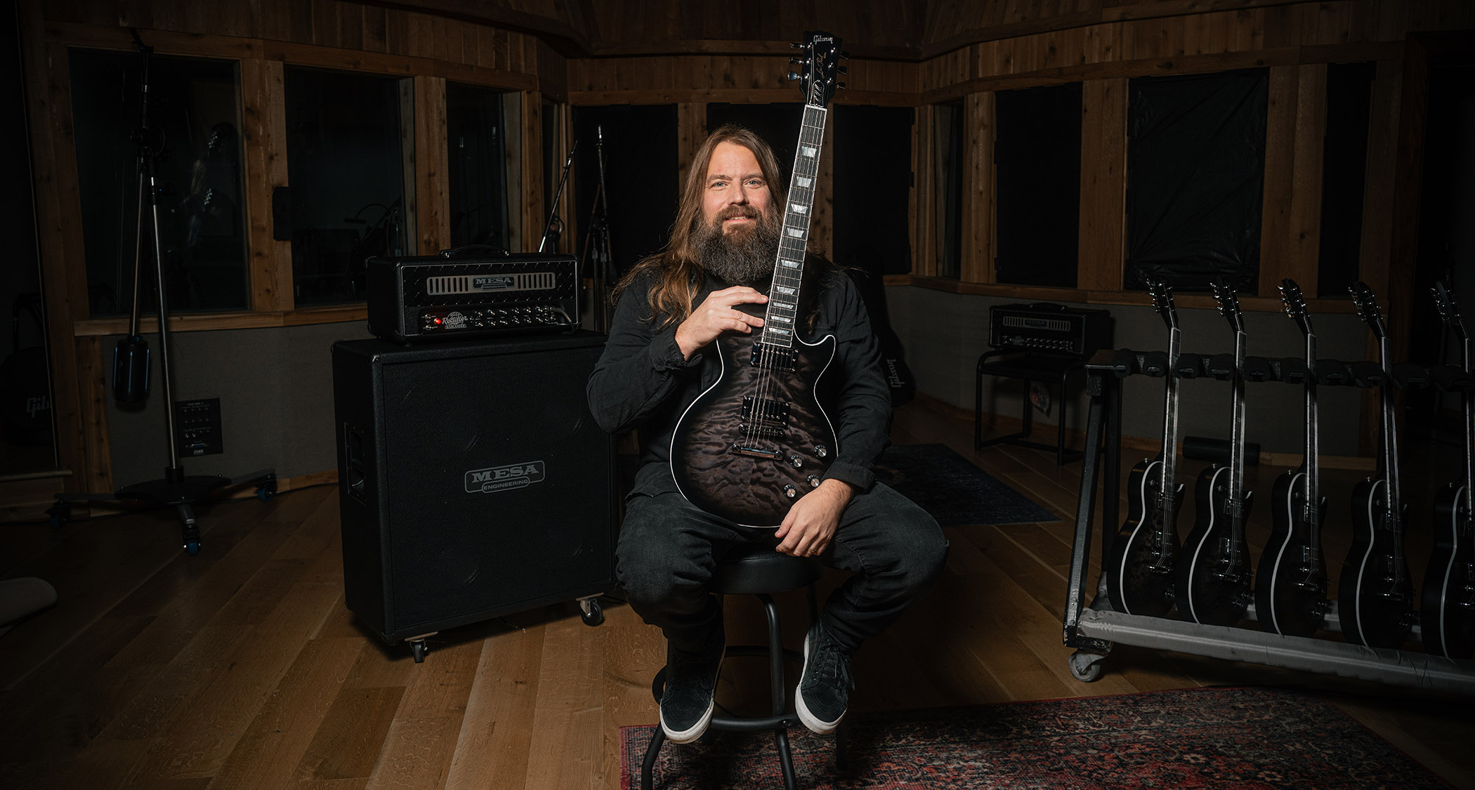 Mark Morton with his signature Les Paul Modern