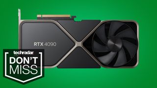 Nvidia RTX 4090 on green background