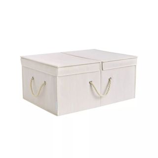 Foldable Organizing Storage Bin with Double Lids