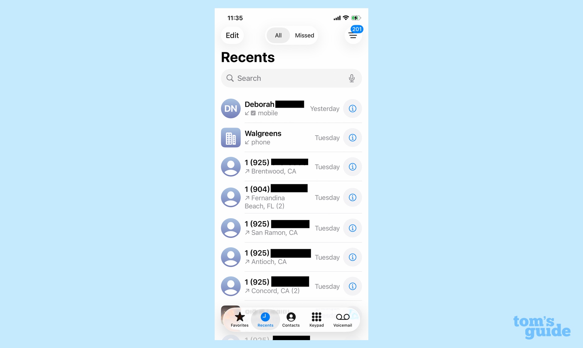 Classic view in iOS 26 phone app