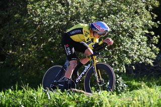 MALHAO PORTUGAL FEBRUARY 23 Wout Van Aert of Belgium and Team Visma Lease a Bike competes during the 51st Volta ao Algarve em Bicicleta Stage 5 a 196 individual time trial stage from Salir to Malhao 477m on February 23 2025 in Malhao Portugal Photo by Tim de WaeleGetty Images