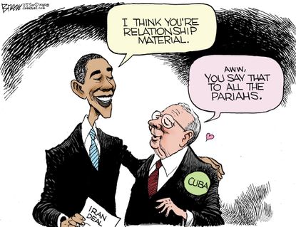 
Obama cartoon World U.S. Cuba Iran