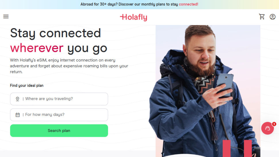 Holafly website screenshot (February 2026)