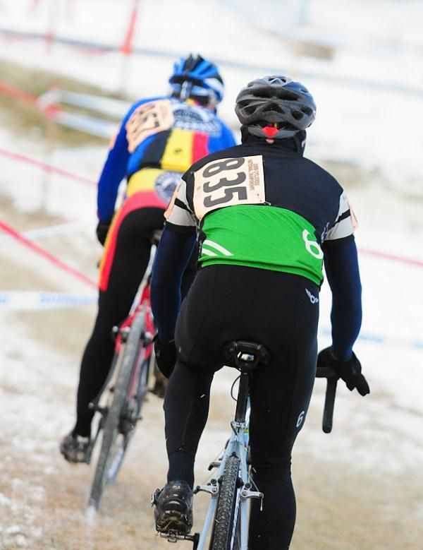 The leaders trying to stay upright.