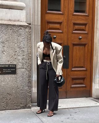 @coco_floflo wearing a relaxed blazer