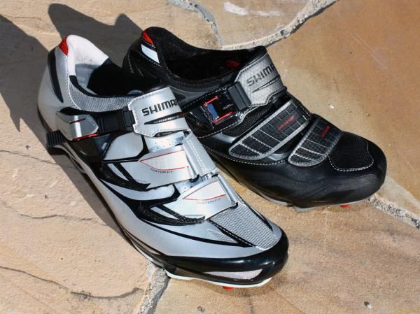 Going along with the new pedals are the new SH-M315 (at left) and SH-M240 shoes.