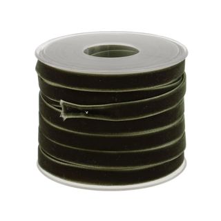 roll of dark green velvet ribbon