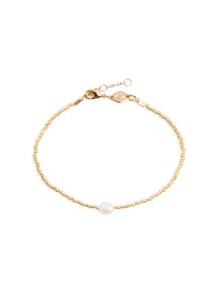 Pearly 18kt gold-plated beaded bracelet