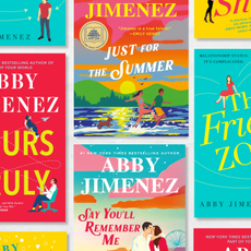 a collage of abby jimenez book covers