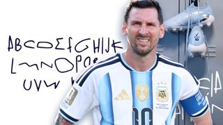 Lionel Messi and the Lionel Messi typeface GOAT Font