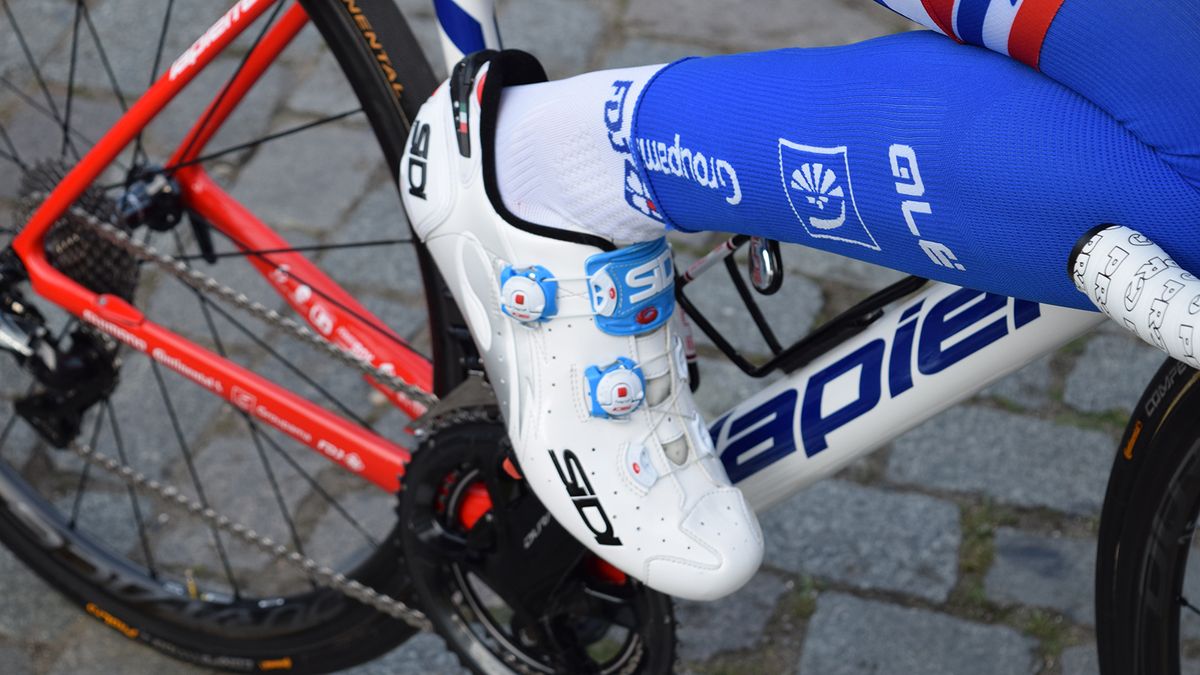 Arnaud Demare has a special finish on his Sidi Wire 2 shoes