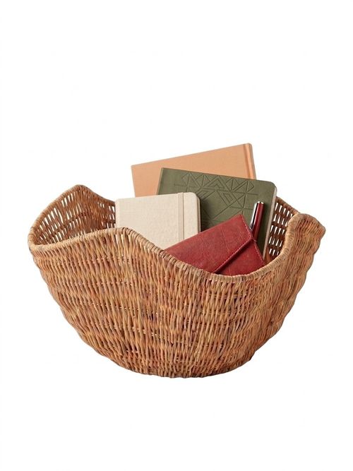 Rattan Wave Storage Basket