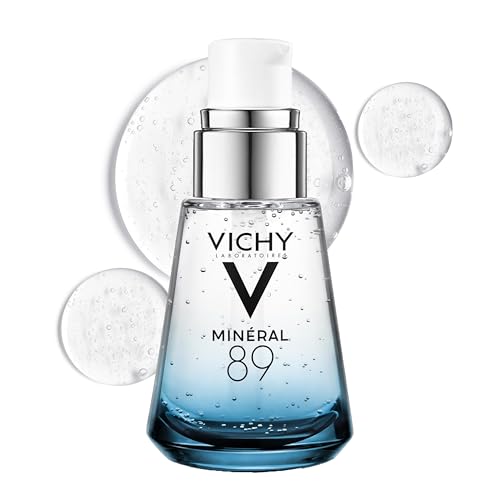 Vichy Mineral 89 Fortifying & Hydrating Daily Skin Booster, Pure Hyaluronic Acid Serum for Face, Plumps & Hydrates, Repairs Skin Barrier, Lightweight Moisturizing Gel, Fragrance Free & Oil-Free
