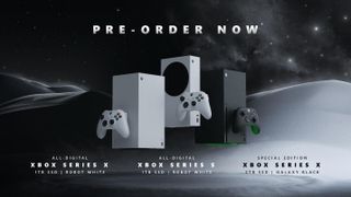 A marketing image for the all-new models of the Xbox Series X and S