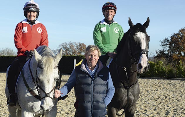 Frankie Dettori and Victoria Pendleton with Nick Skelton